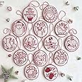 Hand Embroidery Christmas Ornaments Kit, Needlepoint Christmas Ornament Kit, Christmass Needlepoint Kits, DIY Material Packag