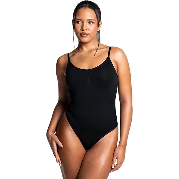 クラネ　ROUND NECK HIGH CUT BODYSUITS QINSEN Round Neck Shirt for Women Cap Sleeve High Leg Thong