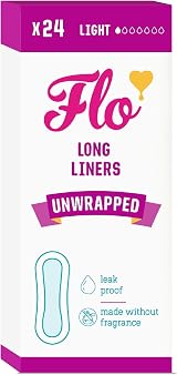 FLO Unwrapped Long Liners 24 Pack Light Flow Bamboo Organic Vegan