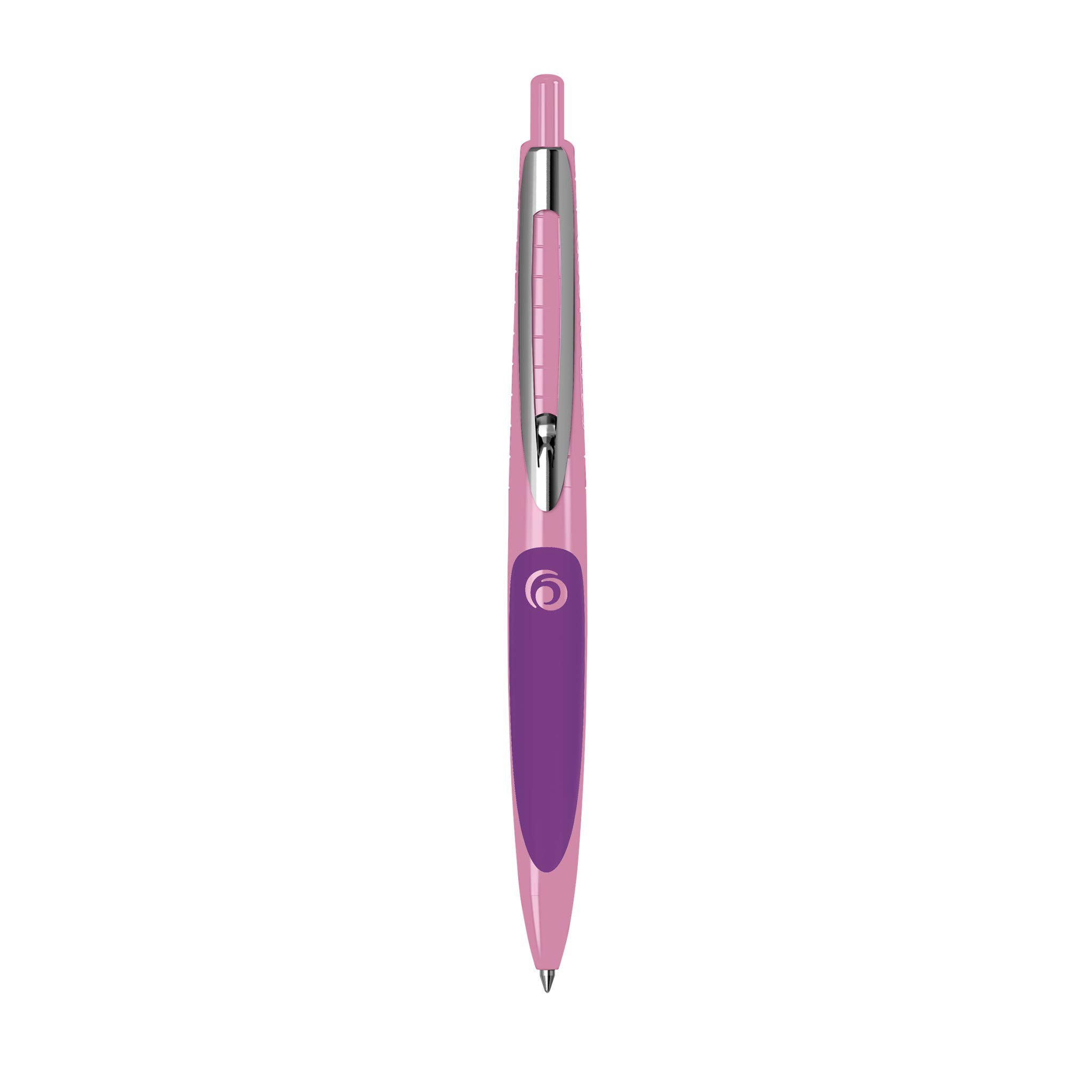 Herlitz a_, Retractable Ballpoint Pen, Pink/Purple, 1 Item (Pack of 1)
