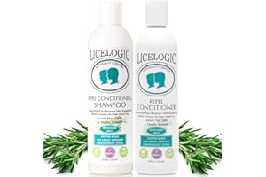LiceLogic Repel Lice Prevention Shampoo & Conditioner 2 Pc Kit, 8oz, Peppermint - Effective Against Super Lice, Kills Eggs & Nits, Prevents & Repels Lice, Not Toxic, With Naturally Derived Licezyme
