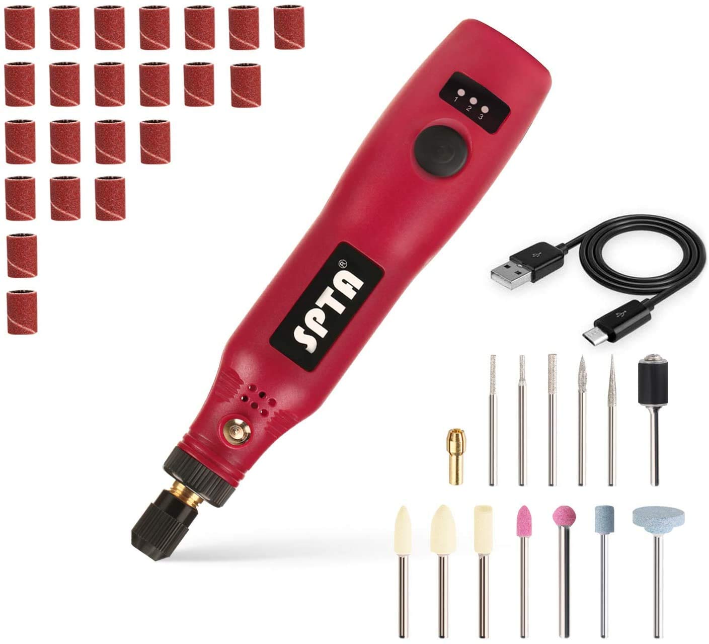 SPTA MRT22DC Cordless Rotary Tool,Mini Rotary Tool Kit 3.7V with