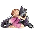 Nemesis Now Companion Cuddle Fairy and Purple Dragon Hugging Figurine, Polyresin, One Size
