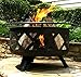 Catalina Creations 29.5” Crossfire Fire Pit | Removable Cooking Grill | Fire Pit Outdoors | Campfire Grill