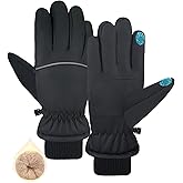 YUHAN PRETTY Winter Waterproof Ski Gloves Men Women Touchscreen Snow Warm Thermal Fleece Cold Weather Running Driving Hiking Biking