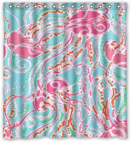 Fashion press Flawless Gorgeous Creative Lilly Pulitzer Shower Retro Curtain Shower 100% WaterProof Polyester Fabric 66" x 72" Inches Standard