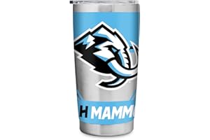 Rico Industries NHL Hockey Utah Mammoth Standard 20oz Stainless Steel Tumbler with Lid - Great For Coffee, Tea, Water or Cocktails