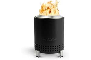 Solo Stove Mesa, 5.1 Inch Tabletop Fire Pit with Stand - Smokeless, Stainless Steel Fire Pit for Camping, Outdoor & Patio- Wood Burning or Pellet Fueled Portable Bonfire, 1.4lbs, Ash