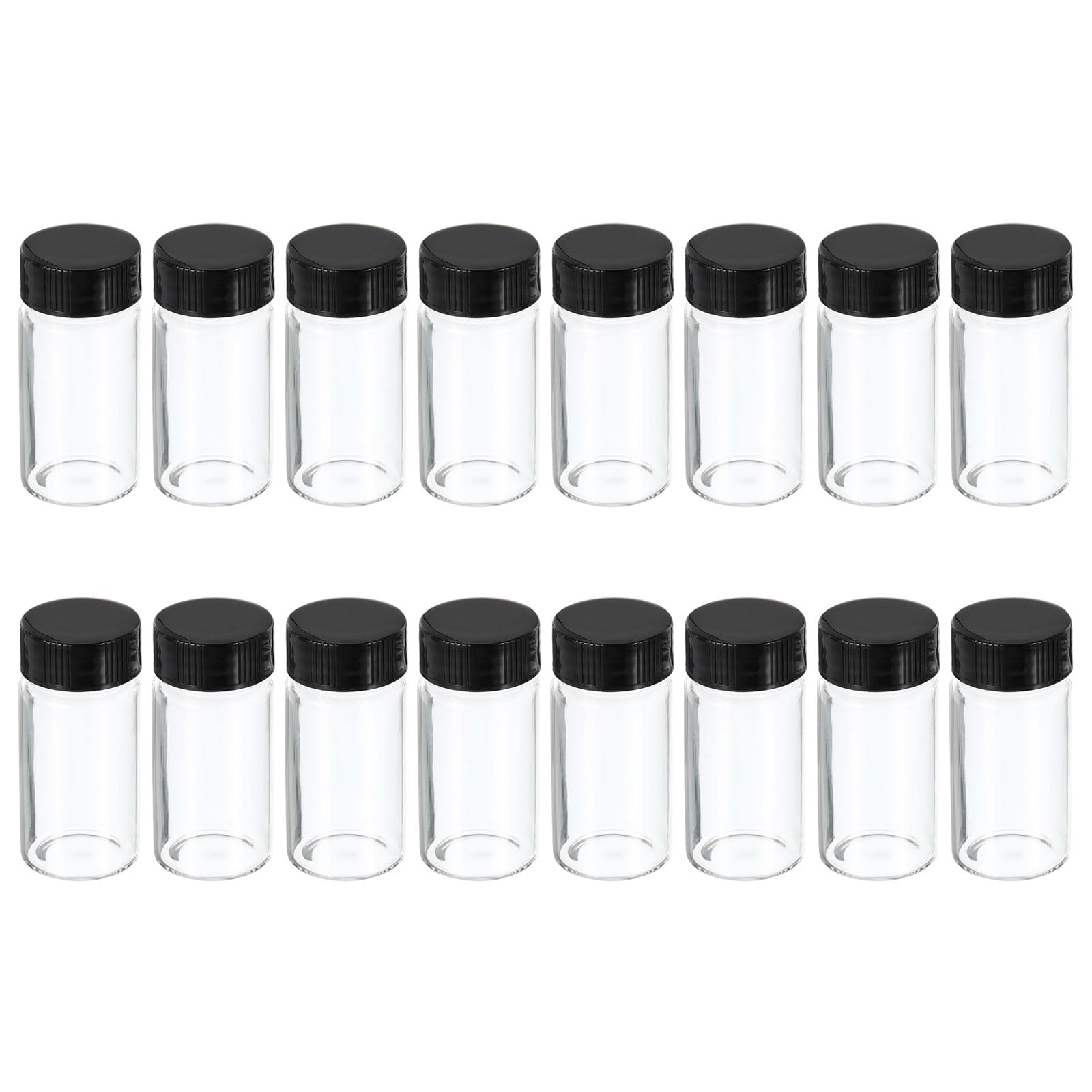 PATIKIL 20mL Glass Vials with Screw Caps, 16Pcs