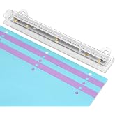AEFFNOC 3 Hole Punch, Portable 3 Hole Puncher for Binder, Three Hole Punchers with 10 Inches Ruler, 3 Ring Hole Punches, 5 Sheets Capacity, for School, Office (White)