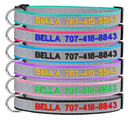 Suncliff Reflective Personalized Dog Collars, Custom Dog Collar