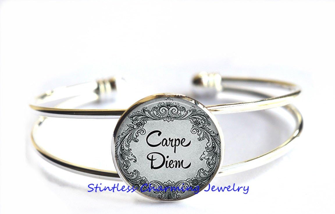 Carpe Diem Bracelet, Carpe Diem Bracelets,Inspiration Jewelry Empowerment Jewelry,Carpe Diem Bracelet, Inspirational Bracelets, Motivational Jewelry