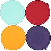 KIICII 4 Cup Round Silicone Storage Cover Lids Replacement for Anchor Hocking and Pyrex 7201-PC Glass Bowls (Container not Included) (Mix) 4 Pack