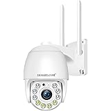 Security Camera Outdoor Wireless WiFi, Floodlight Camera HOSAFE Video Surveillance Cameras for Home Security System, PTZ, 2-W
