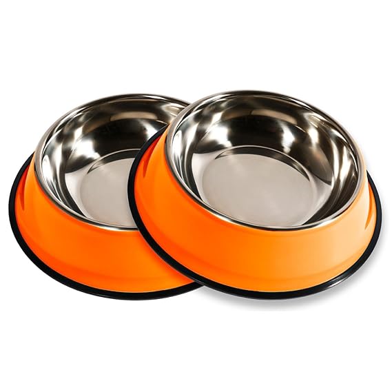 Pet Supplies PETCEE Large Dog Bowls, 40 OZ Large Stainless Steel Dog Bowl with AntiSlip