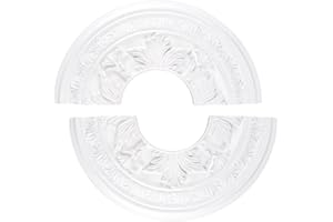 INCREWAY 1Pack Split Lighting PU Ceiling Medallion Ceiling Cover Plate Ceilings Fan Medallion Home for Light Fixtures Ceiling