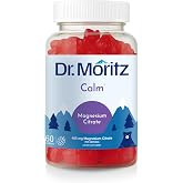 DR. MORITZ Magnesium Citrate Gummies 400 MG Per Serving - 60 Vegan Gummies - Promotes Healthy Relaxation, Muscle, Bone, &amp; Energy Support - Raspberry Flavor, Non-GMO, Gluten Free, Pectin Based