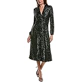 Anne Klein womens Front Twist Midi With Blouson Slv