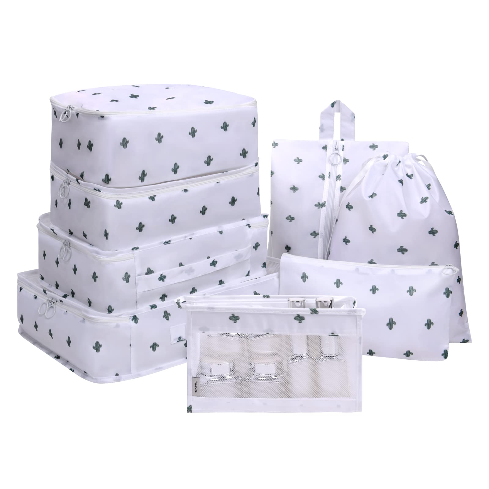 OSDUE Packing Cubes for Suitcase, 8PCS Thickening Travel Organiser Packing Bags Lightweight Travel Accessories Organizers Essentials Clothes Shoes Cosmetics Toiletries Storage Bags