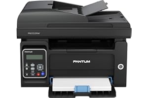 Pantum M6552NW All in One Laser Printer Scanner Copier Wireless Monochrome Black and White Printer Home Office - Print Copy Scan, Speed Up to 23 ppm, 50-Sheet ADF, 150 Large Paper Capacity