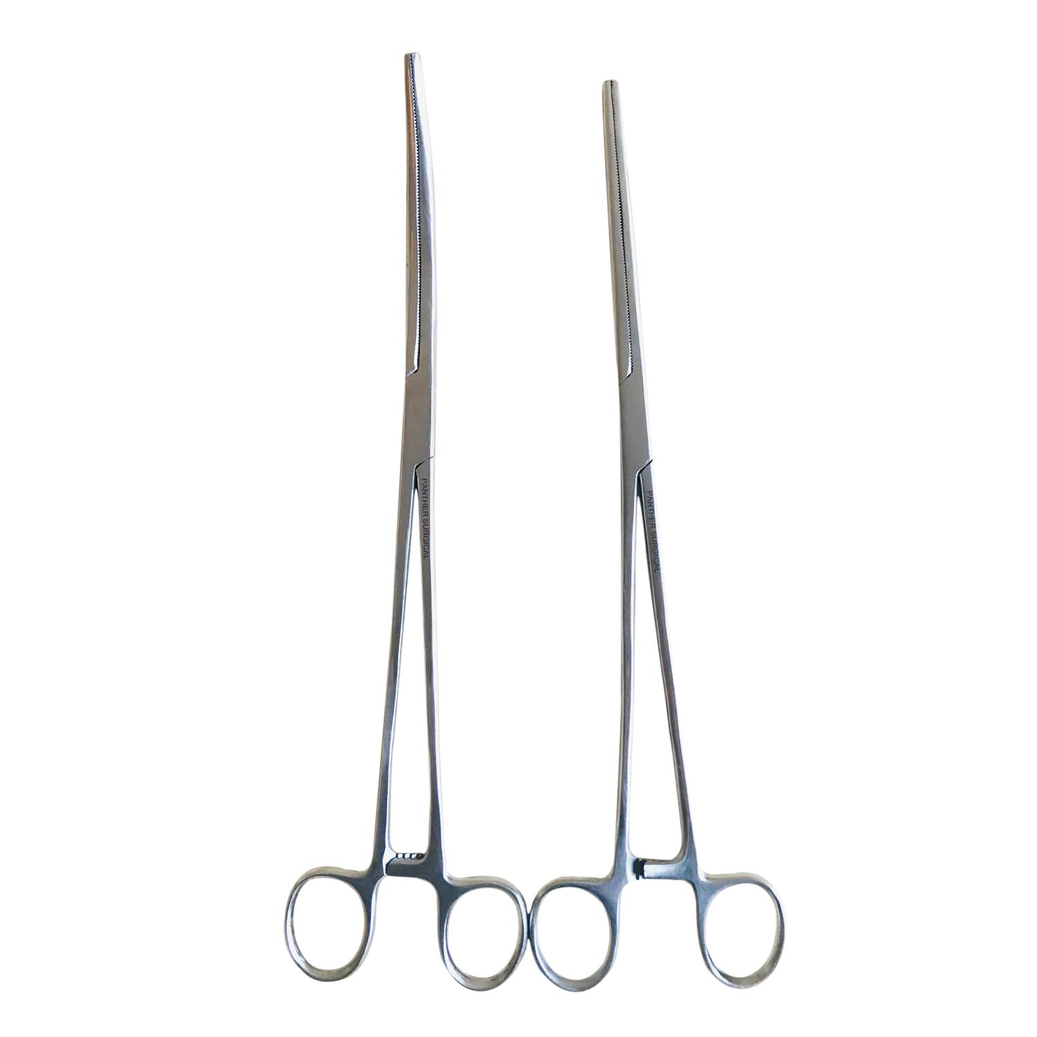 Panther Surgical Stainless Steel Set of 2 PCS Straight & Curved 10'' Line Cutter Carps Sea Fly Unhooking Fishing Forceps