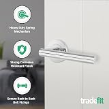 EAI Internal Door Handle Polished Chrome 1 Pair Lever on Rose Oliena Range view 3