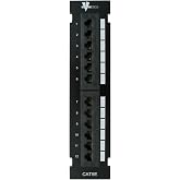 Vertical Cable Cat5e 12 Port Vertical Mini Patch Panel with Mounting Bracket