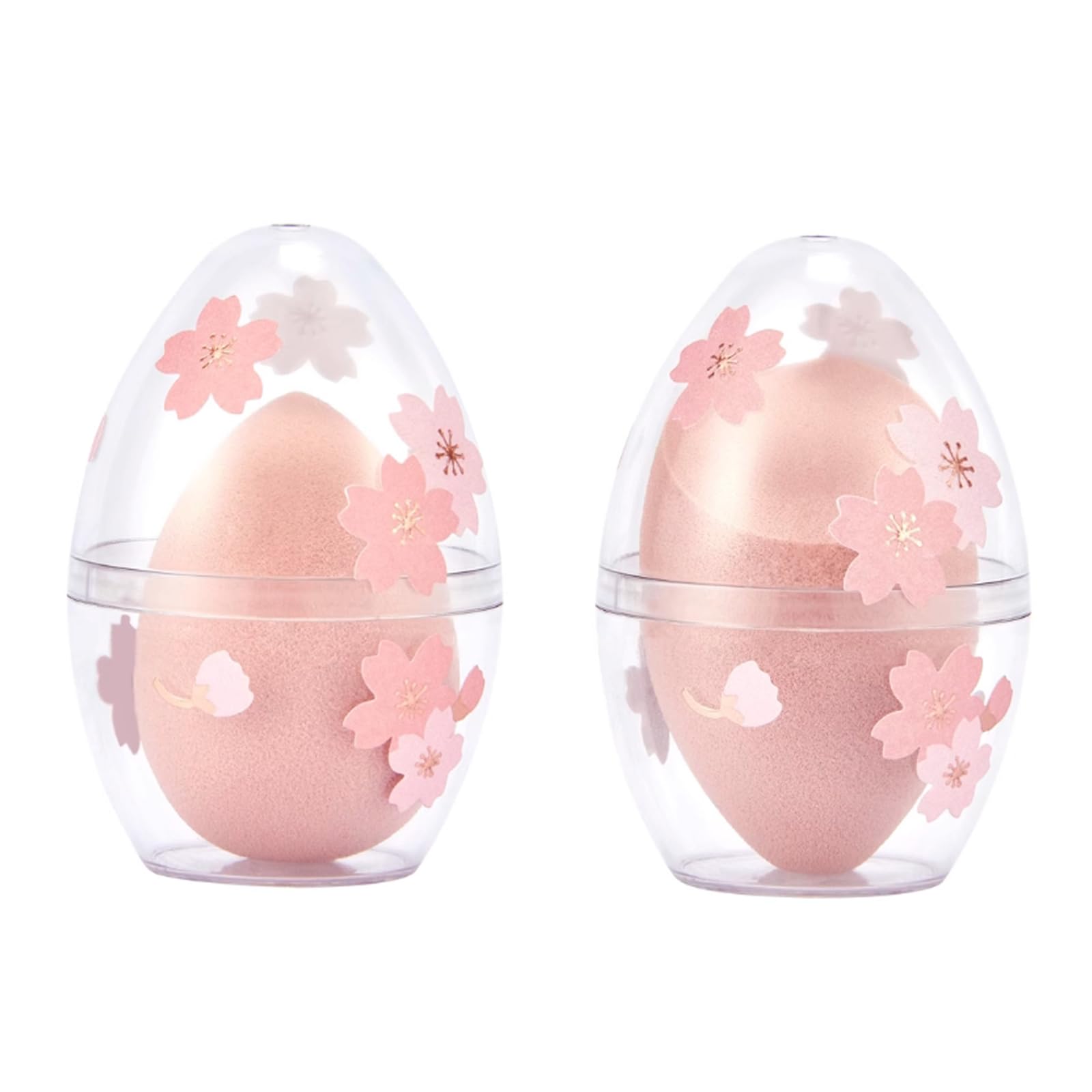 2 Pcs Makeup Sponge Cosmetic Egg Makeup Sponge Blender Beauty Sponge Applicator With Case for Liquid Cream Foundation Loose Setting Powder