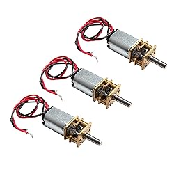 Acxico 3Pcs Mini Micro N20 Gear Motor DC 3V-6V Slow