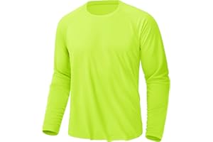 KEFITEVD Men's UV Sun Protection UPF 50+ Shirts Long Sleeve Rash Guard Workout Quick Dry Shirt for Hiking Fishing Swimming