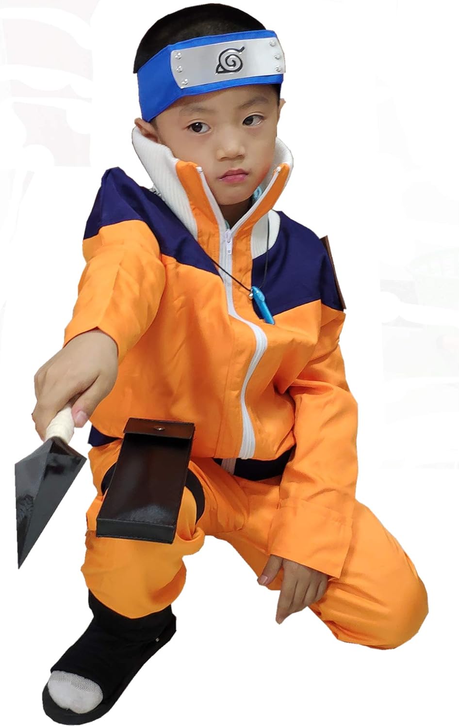 Ourcosplay Uzumaki Men's Cosplay Costume Include Headband 3Pcs (Men US S): Clothing