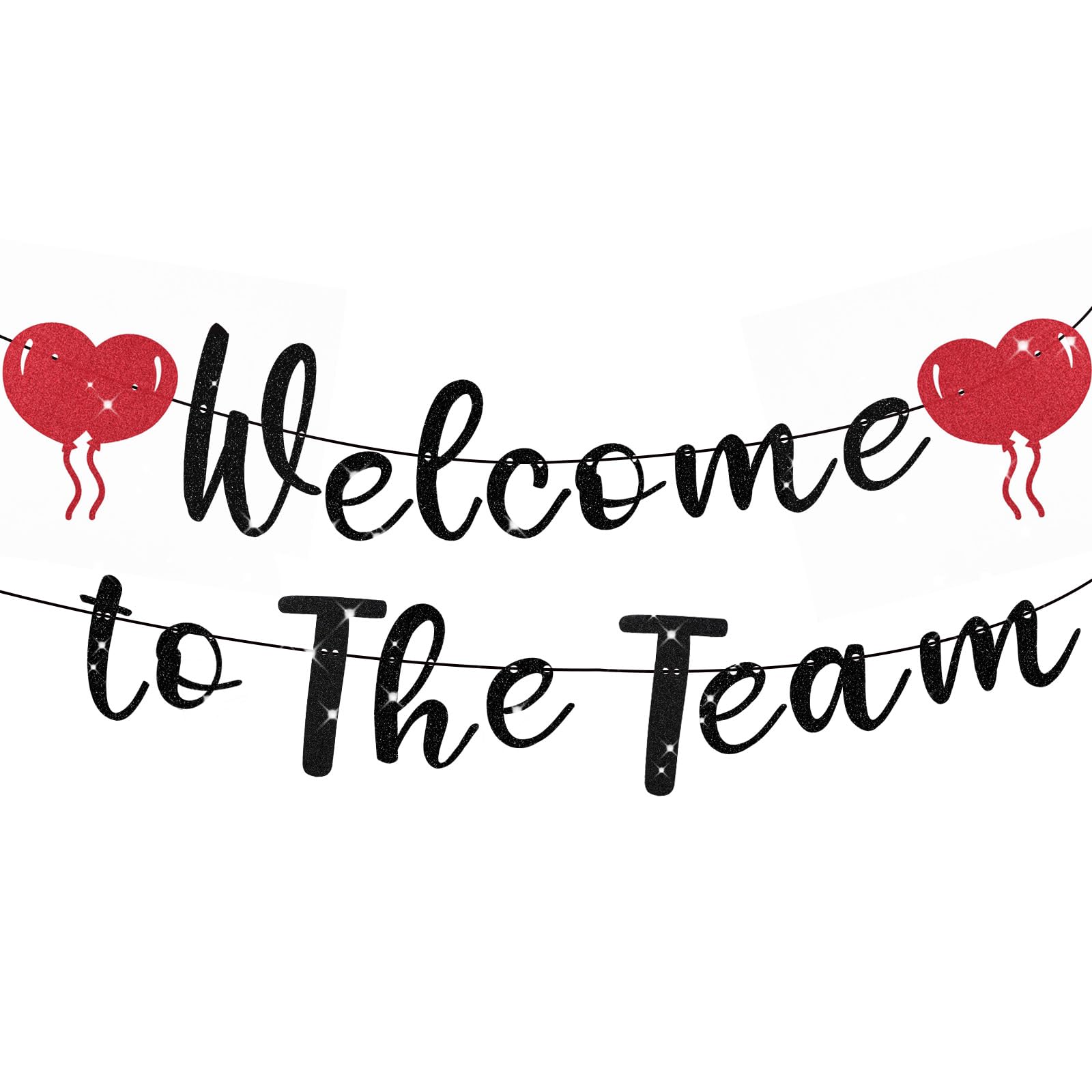 Photo 1 of Welcome to The Team Banner, New Employee Welcome Banner with Heart Office Party Decorations Supplies for Welcoming New Staff Teacher Colleague Member Coworker Team