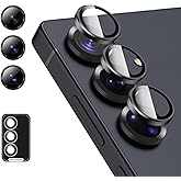 SVMONGWA for Samsung Galaxy S25 Camera Lens Protector,True AR+AF Technology, Individual Lens Protectors, Ultra-Thin 9HTempered Glass with Aluminum Edging, Easy Installation Case Friendly, 1 Set, Black