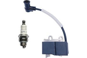 HEPENG A411000221 Ignition Coils for Echo Mantis Tiller SV-5C/2 TC-210 Tiller Cultivator,A411000220,ID#C9927 with Spark Plug