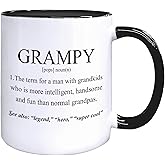 Foyoulame Grampy Coffee Mugs, Grandpa Coffee Teacup, Fathers Day Christmas Birthday Gifts for Grampys, Grandpa Grampys Gifts from Grandkids Grandchildren, Grampy Definition Ceramic CoffeeMug 11oz