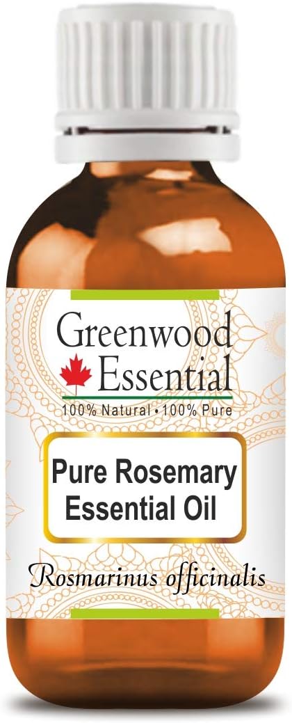 Greenwood Essential Pure Rosemary Essential Oil (Rosmarinus officinalis) Steam Distilled Natural Therapeutic Grade 15ml (0.50 oz)