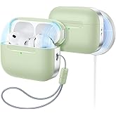 ESR for AirPods Pro 3 Case, Compatible with MagSafe, Light Green | (USB-C) Magnetic Lid, Full Drop Protection Cover with Lanyard, Clear LED Indicator, Pulse Series