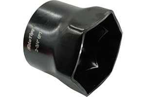 RoloTippi 3-3/4-Inch 6 Point Wheel Bearing Locknut Socket, 3/4-Inch Drive, for Axle Nut Socket, Remove and Install Wheel Bearing Nuts, Carbon Steel, Powder-Coated (3-3/4" 6PT, 3/4" Drive)