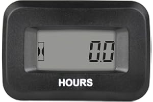 Jayron Hour Meter Gauge DC 5V to 60V Voltage,Maintenance Timer Accumulated Data Waterproof Design for Small Engines,Such as G