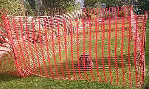 UvV-Shop (ES-Team Consult GmbH) Set 4 Absperrhalter und 10 Meter Fangzaun, Absperrnetz, Maschenzaun, Bauzaun auf Rolle Kunststoff extrem Reissfest, 150 gr qm – Bild 8