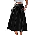 SOFIA'S CHOICE Skirts for Women Midi Length A Line Swing Flowy Skirt with Pockets