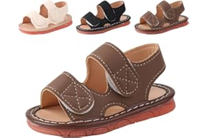 CINDEAR Baby Boys Girls Squeaky Sandals Summer Closed-Toe Anti-Slip Premium Rubber Sole Toddler First Walkers Shoes