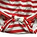 Qin.Orianna 4th of July Toddler Baby Girl American Flag Tassel Romper with Headband, 9 - 12 Months/Medium, Red