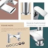 Hapilife Bath Tap Waterfall Mixer Chrome 2 Holes Deck Mounted Mono view 8
