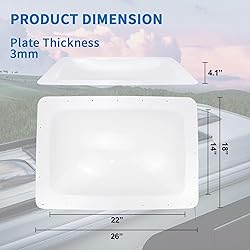 RV Skylight Replacement Cover 18”x26” Fitting