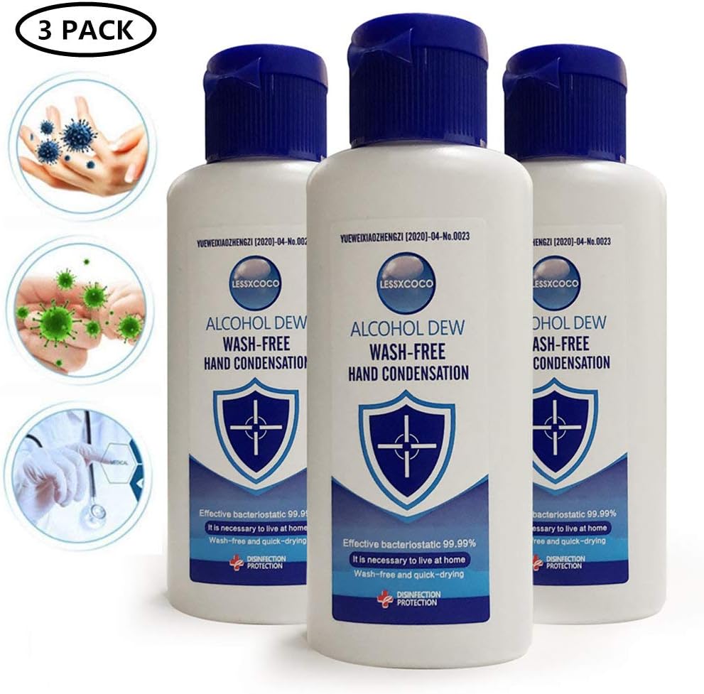 Antibacterial Hand Sanitizer Gel with Pump No Rinse Foam Hand Soap Gel Kill 99.99% of Germs Dirty Stuff Hand Sanitizers Wash-Free Cleaner(3Pack x 50ml)