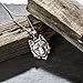 Paw Paw House Mens Wolf Head Necklace Pendant for Dog Lover Men Norse Viking Warrior Arrow Headed Amulet Jewelry (04043)
