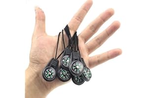 SPY SEE OPEN YOUR EYES SPYSEE Mini Survival Compass Pack of 10 - Outdoor Camping Hiking Pocket Compass Liquid Filled Mini Compass for Paracord Bracelet Necklace Key Chain