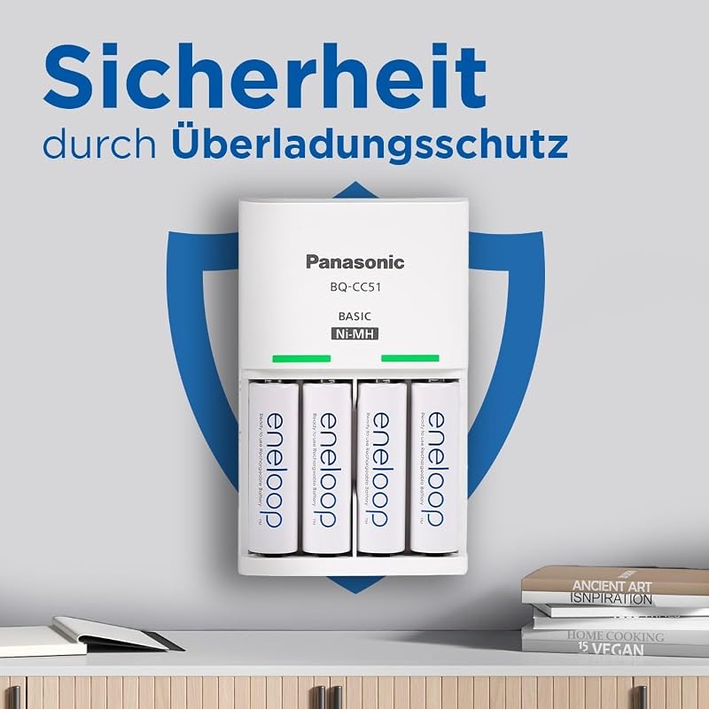 Basis-Ladegerät für 2 oder 4 AA/AAA NI-MH-Akkus