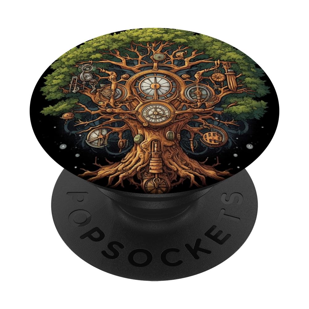 Steampunk Tree Of Life Yggdrasil PopSockets Swappable PopGrip